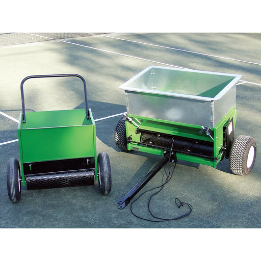 Tru-Flo Clay Court Top Dresser in Hand and Tow Models